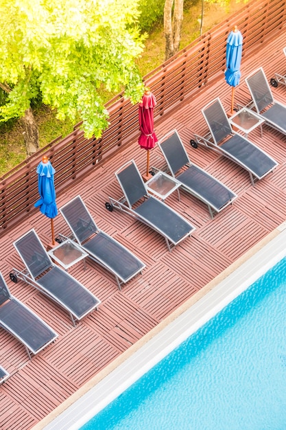 Hammocks placed in a row