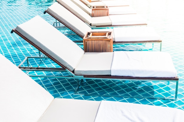 Free photo hammocks in a spa with wooden boxes