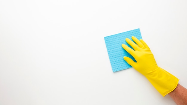 Hand cleaning surface top view