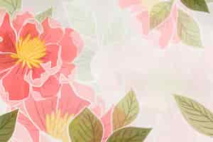 Free photo hand drawn rose floral background