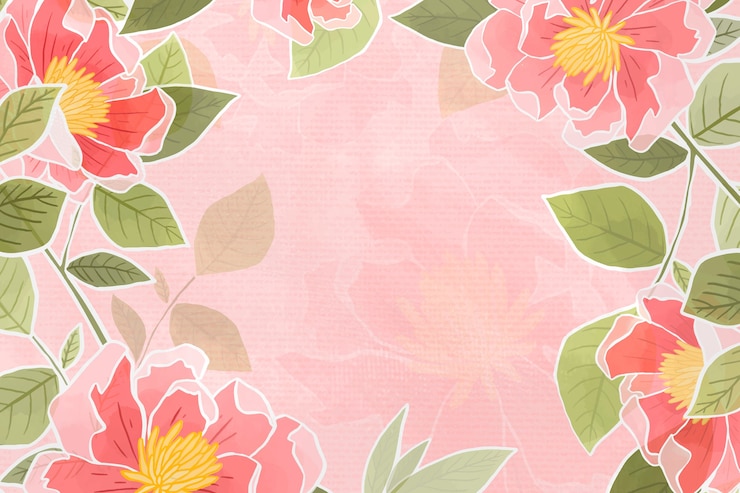 無料Photo 手描きのバラの花の背景