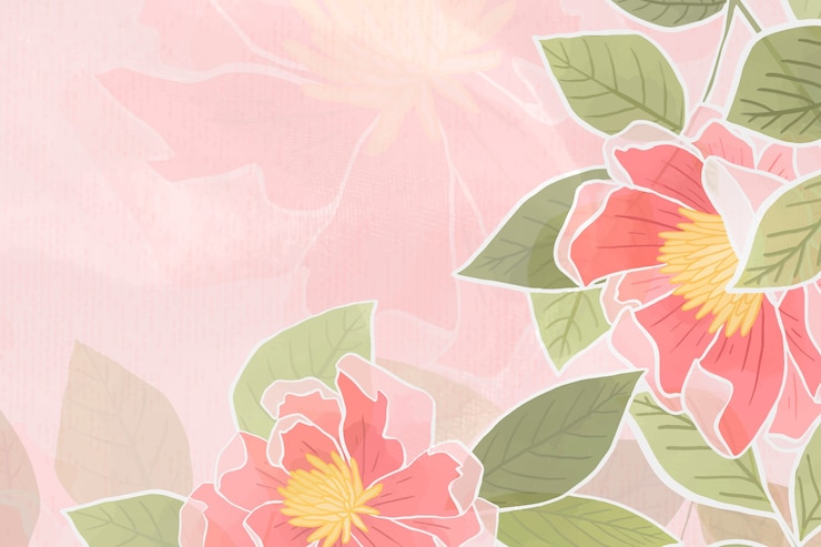 無料Photo 手描きのバラの花の背景