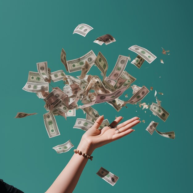 Free Photo hand holding money