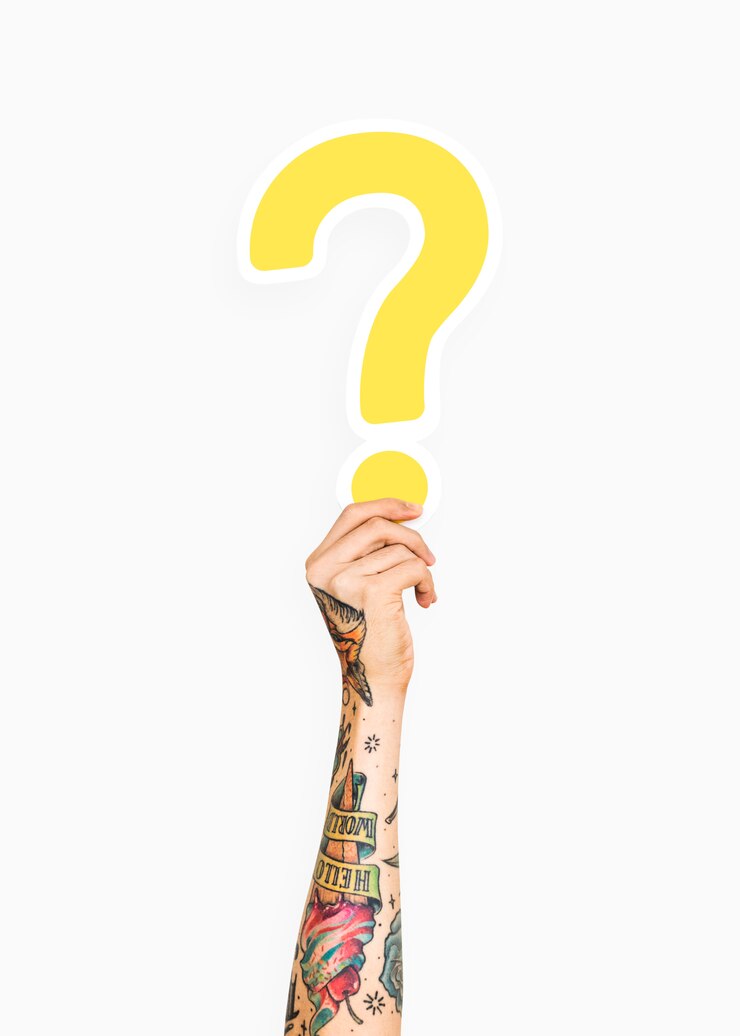 Free Photo hand holding a question mark