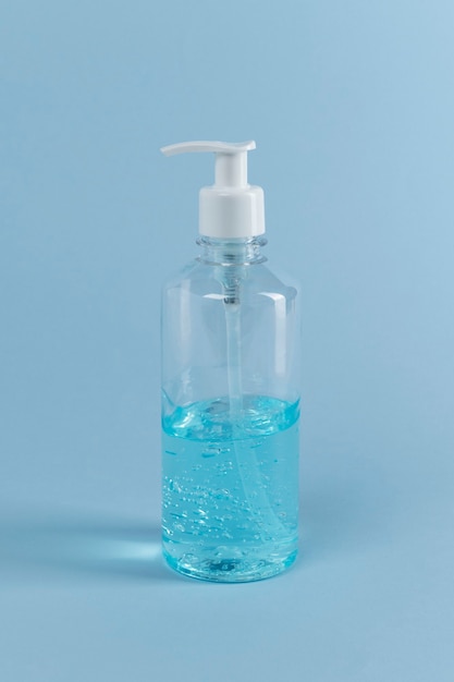 Free photo hand sanitizer in a pump head bottle