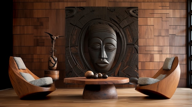 Handcrafted wooden decorative sculptures