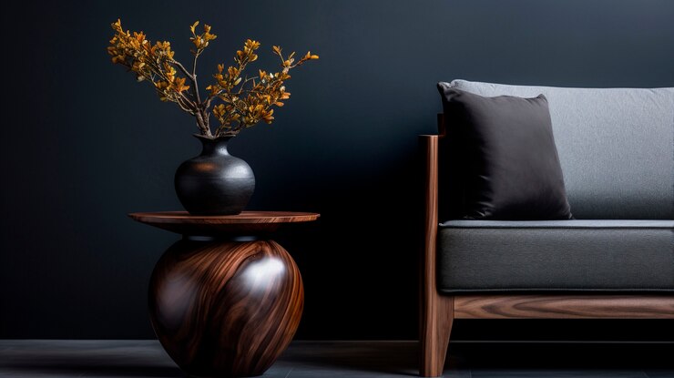 Free Photo handcrafted wooden decorative table