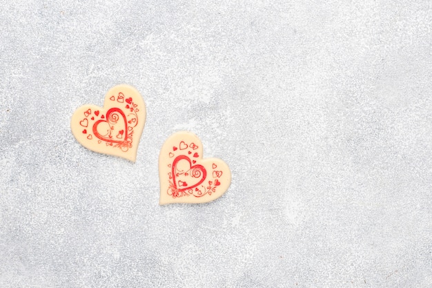 Free photo handmade heart shaped chocolates.