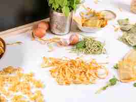 Free photo handmade pasta