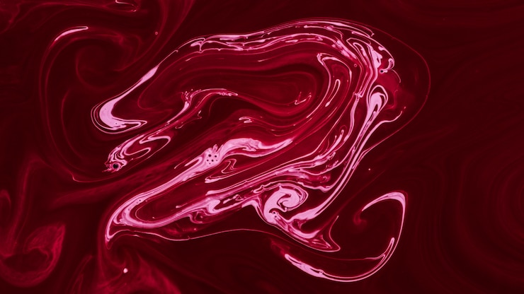 Free Photo handmade pink flowing marble texture background