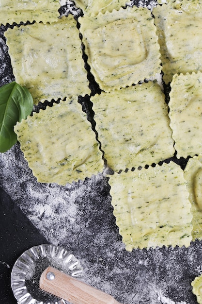 Free photo handmade raviolis