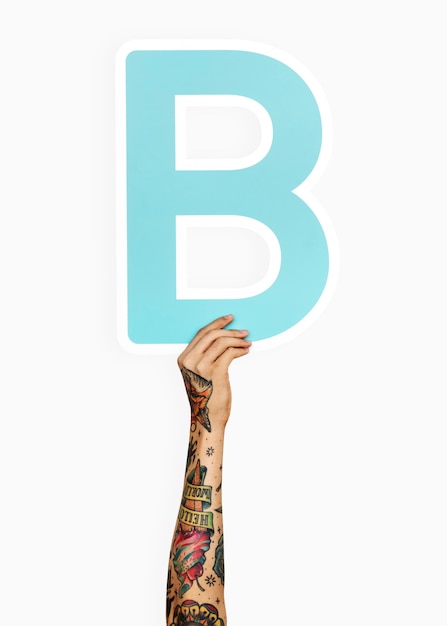 Руки с буквой B