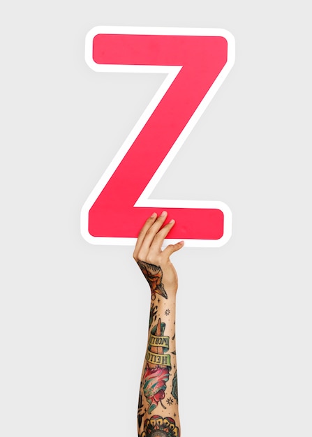 Руки, держащие букву Z