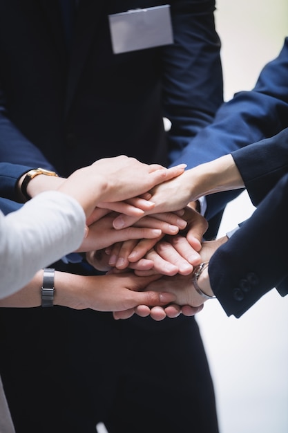 Free photo hands stack of business people