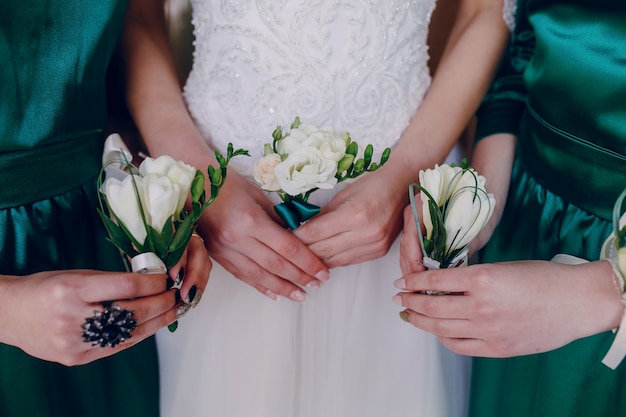 Hands with flowers