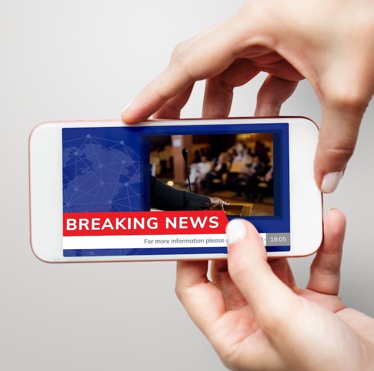 Free Photo hands working on digital device network graphic overlay