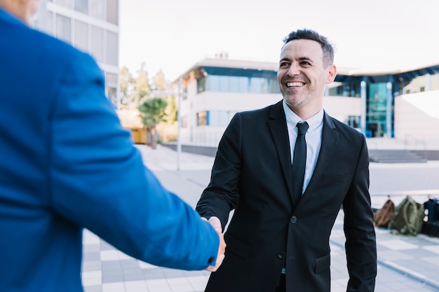 Free photo handshake of a businessman