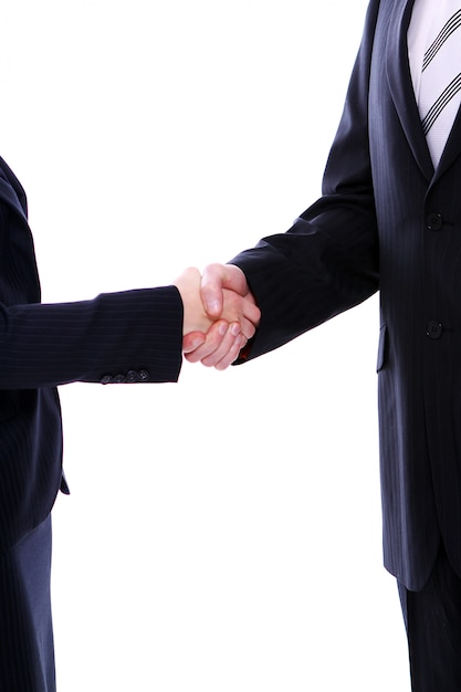 Handshake of two business partners