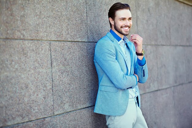 Handsome businessman man in the street