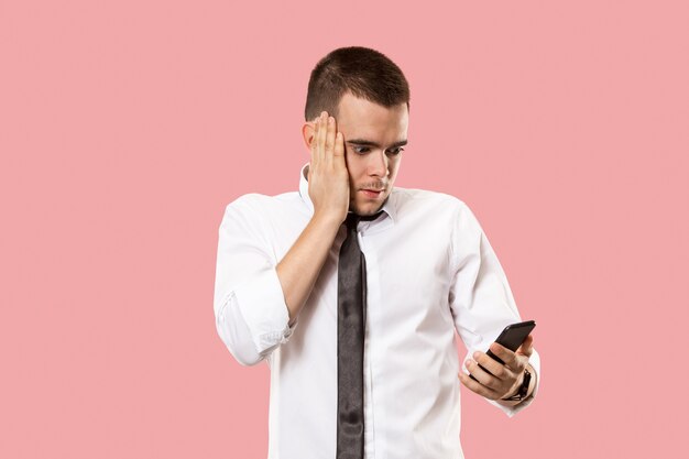 Handsome businessman with mobile phone