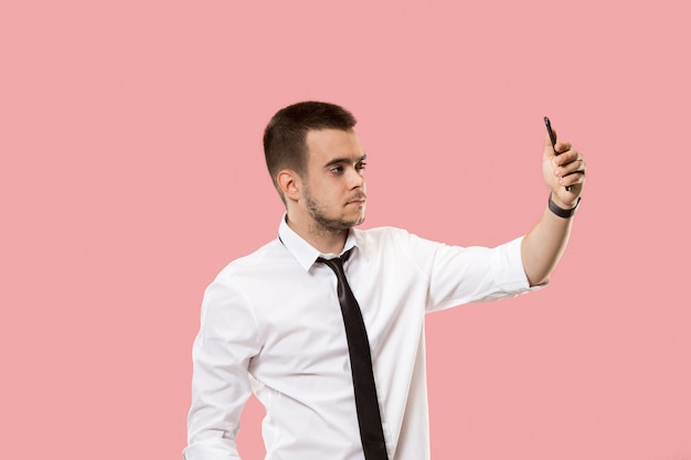 Handsome businessman with mobile phone