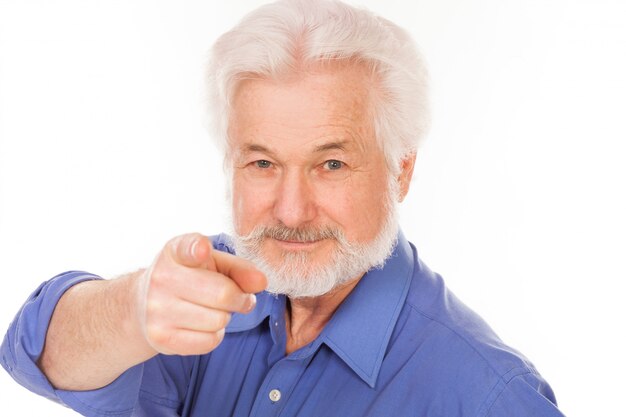 Handsome elderly man with beard