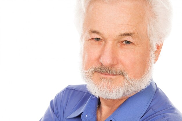 Handsome elderly man with beard