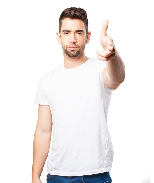 Handsome guy in a white tee