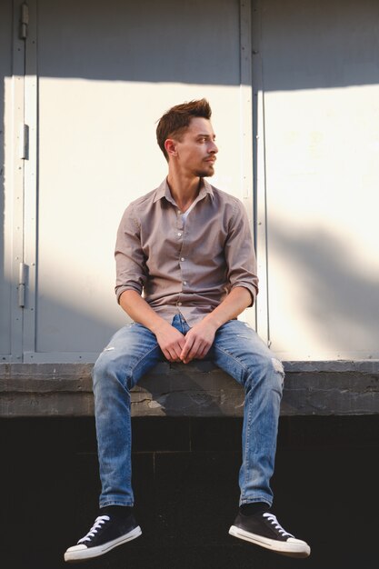 Handsome man outdoors portrait