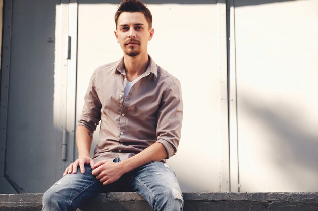 Handsome man outdoors portrait