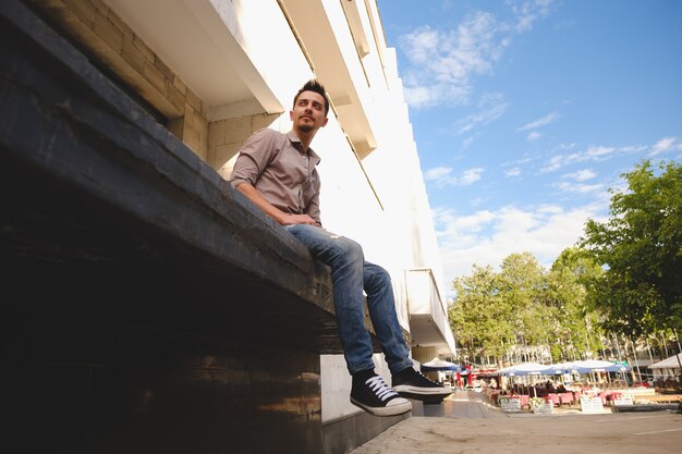 Handsome man outdoors portrait