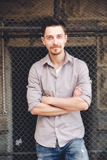 Handsome man outdoors portrait