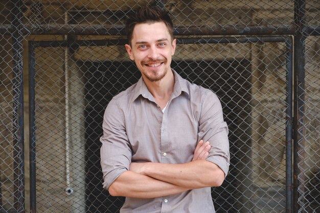 Handsome man outdoors portrait