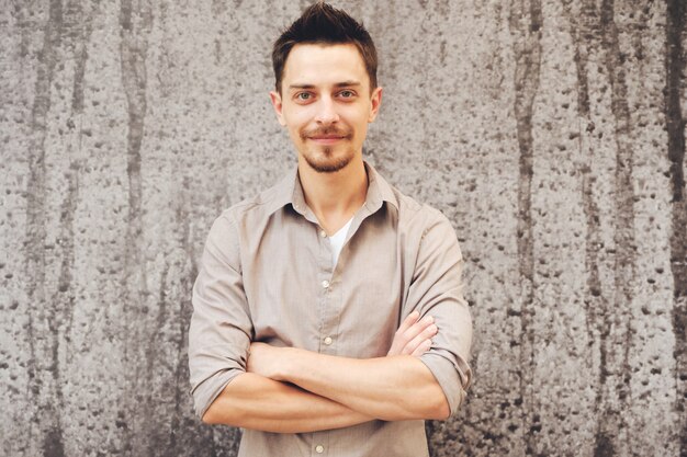 Handsome man outdoors portrait