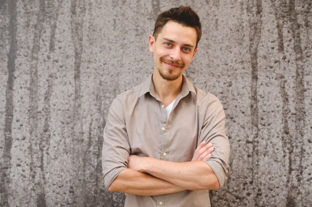 Handsome man outdoors portrait