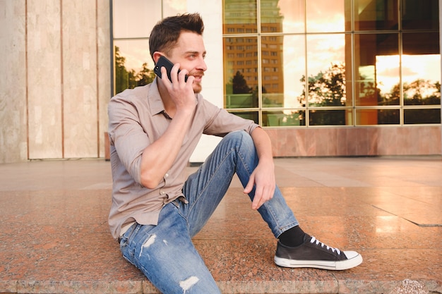 Handsome man outdoors portrait