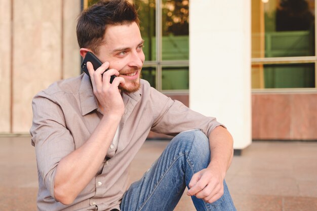 Handsome man outdoors portrait