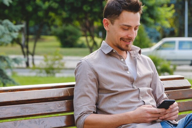 Handsome man outdoors portrait