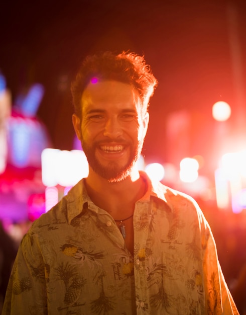 Handsome man portrait looking at camera