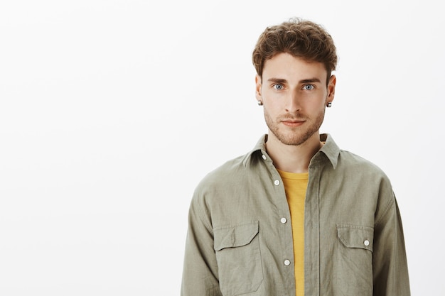 Handsome man posing in the studio