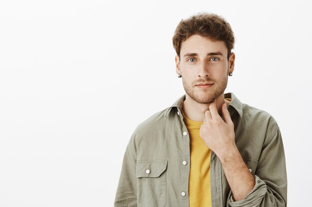 Handsome man posing in the studio