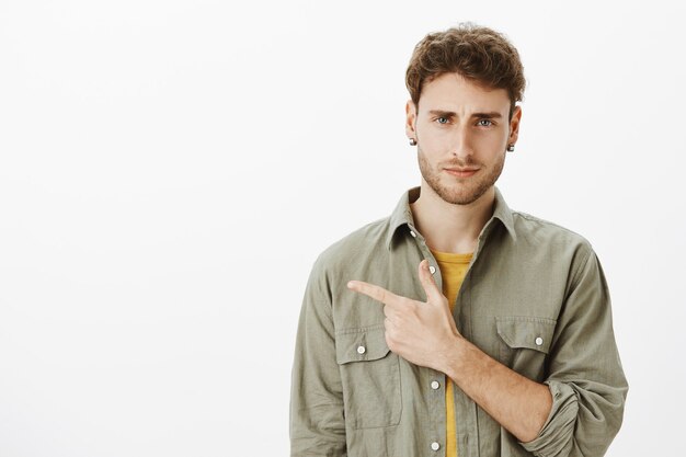 Handsome man posing in the studio