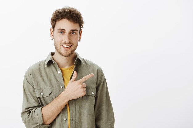 Handsome man posing in the studio