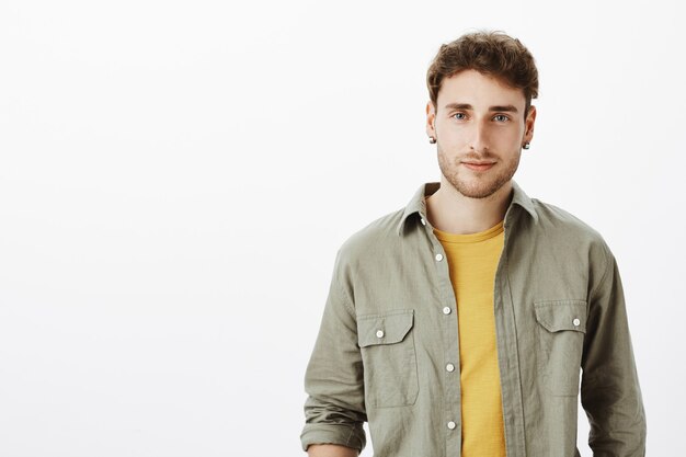 Handsome man posing in the studio