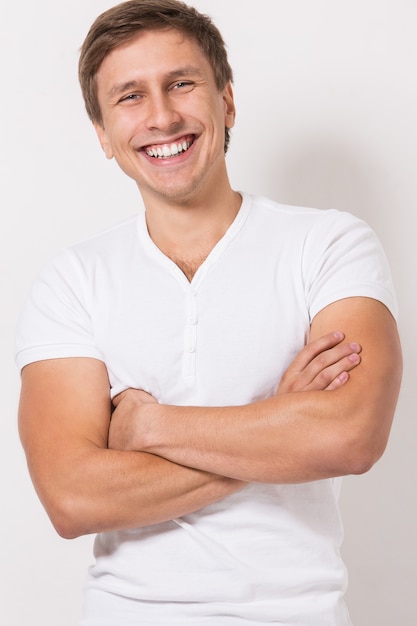 Handsome man in t-shirt