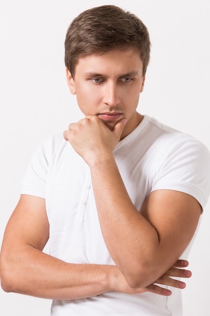 Handsome man in t-shirt