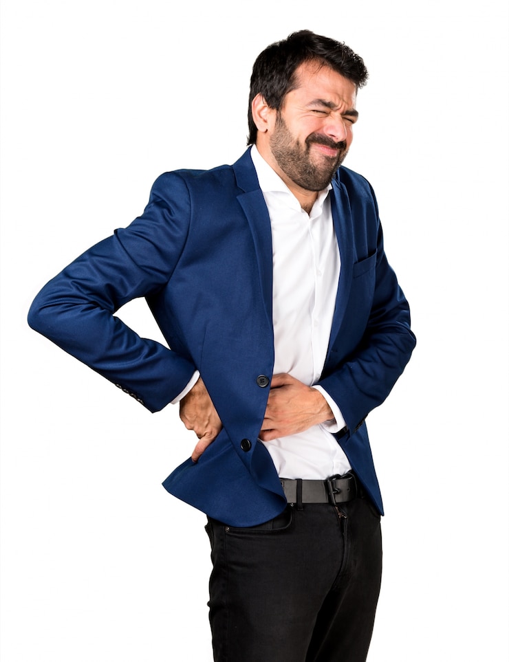 मुफ़्त फोटो handsome man with back pain