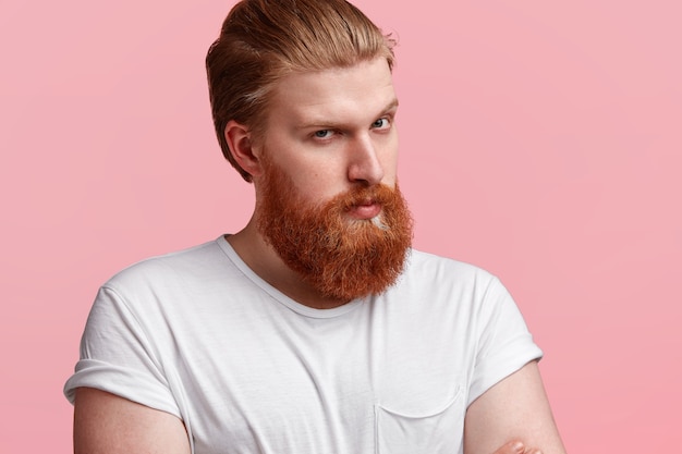 Handsome man with ginger beard