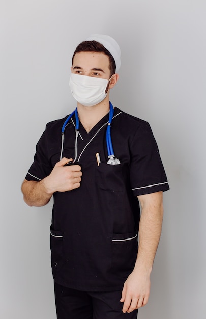 Free photo handsome young doctor portrait