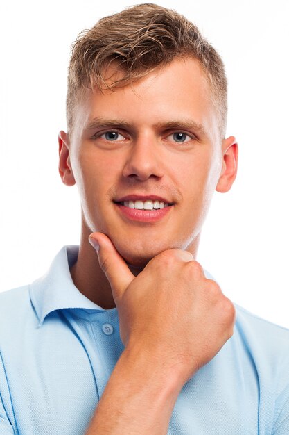 Handsome young guy in casual clothing